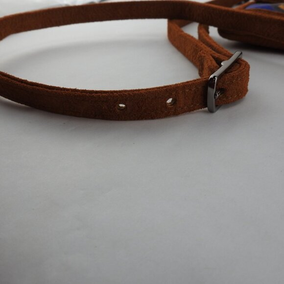 Freedom24 Handmade Leather Crossbody Purse Eyes Wide Open Authenticity Dust Bag - Picture 6 of 14